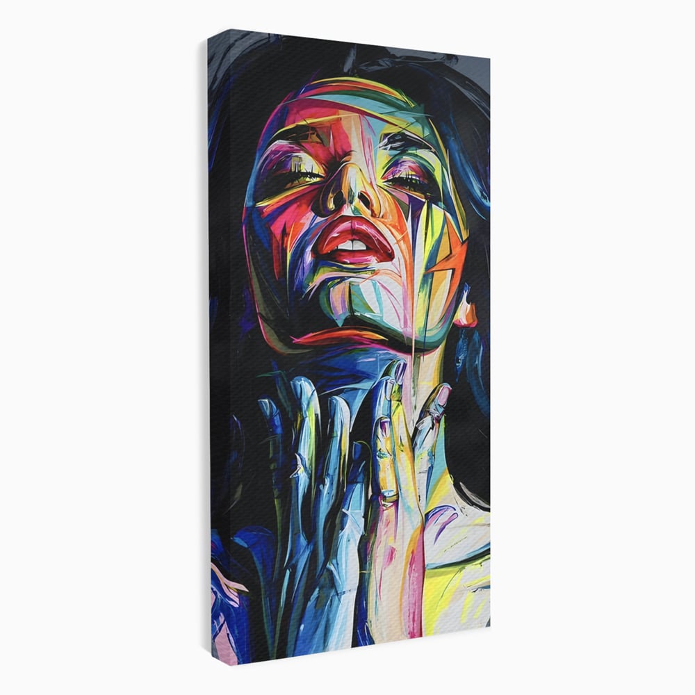Tablou Canvas Premium LuxCanva® B1110, Femeia Senzuala,Living, Abstract, Multicolor, Femeie, Sexy, Par Lung, Dormitor, Senzualitate, Culori Vibrante