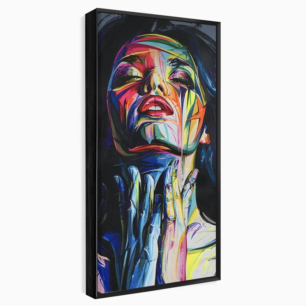 Tablou Canvas Premium LuxCanva® B1110, Femeia Senzuala,Living, Abstract, Multicolor, Femeie, Sexy, Par Lung, Dormitor, Senzualitate, Culori Vibrante