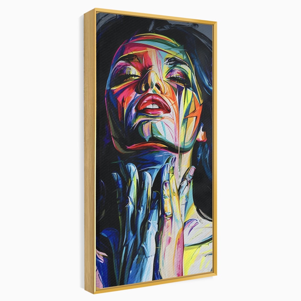 Tablou Canvas Premium LuxCanva® B1110, Femeia Senzuala,Living, Abstract, Multicolor, Femeie, Sexy, Par Lung, Dormitor, Senzualitate, Culori Vibrante