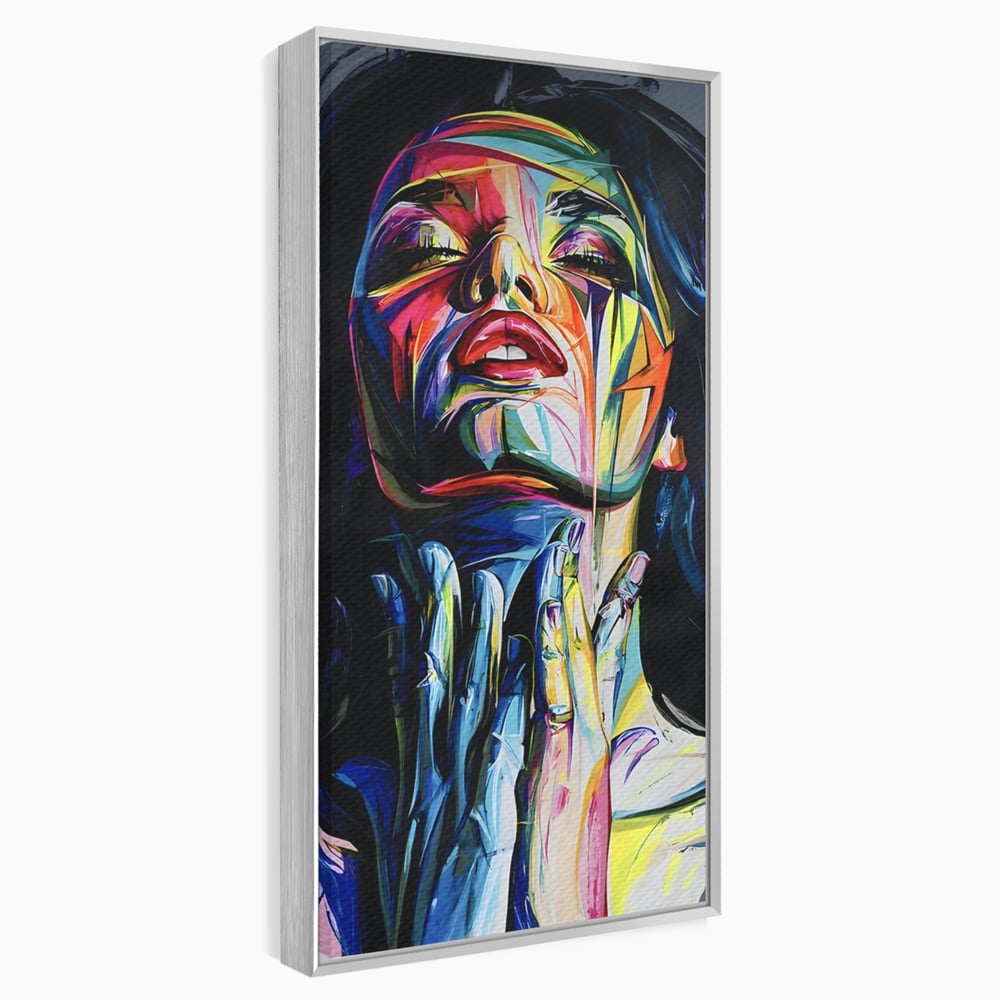 Tablou Canvas Premium LuxCanva® B1110, Femeia Senzuala,Living, Abstract, Multicolor, Femeie, Sexy, Par Lung, Dormitor, Senzualitate, Culori Vibrante