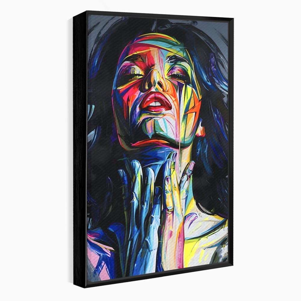 Tablou Canvas Premium LuxCanva® B1110, Femeia Senzuala,Living, Abstract, Multicolor, Femeie, Sexy, Par Lung, Dormitor, Senzualitate, Culori Vibrante
