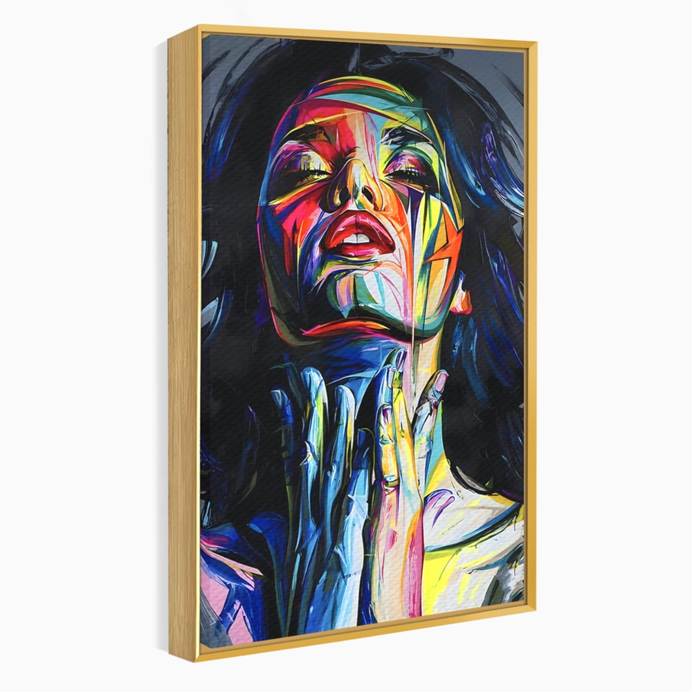 Tablou Canvas Premium LuxCanva® B1110, Femeia Senzuala,Living, Abstract, Multicolor, Femeie, Sexy, Par Lung, Dormitor, Senzualitate, Culori Vibrante