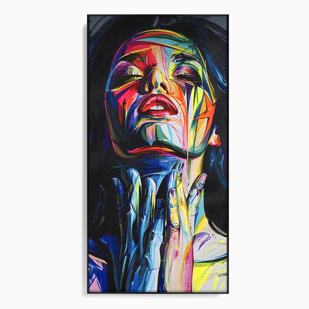 Tablou Canvas Premium LuxCanva® B1110, Femeia Senzuala,Living, Abstract, Multicolor, Femeie, Sexy, Par Lung, Dormitor, Senzualitate, Culori Vibrante