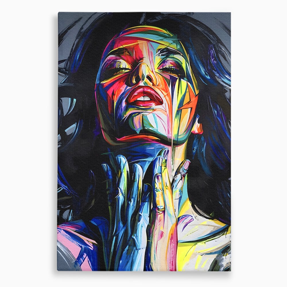 Tablou Canvas Premium LuxCanva® B1110, Femeia Senzuala,Living, Abstract, Multicolor, Femeie, Sexy, Par Lung, Dormitor, Senzualitate, Culori Vibrante