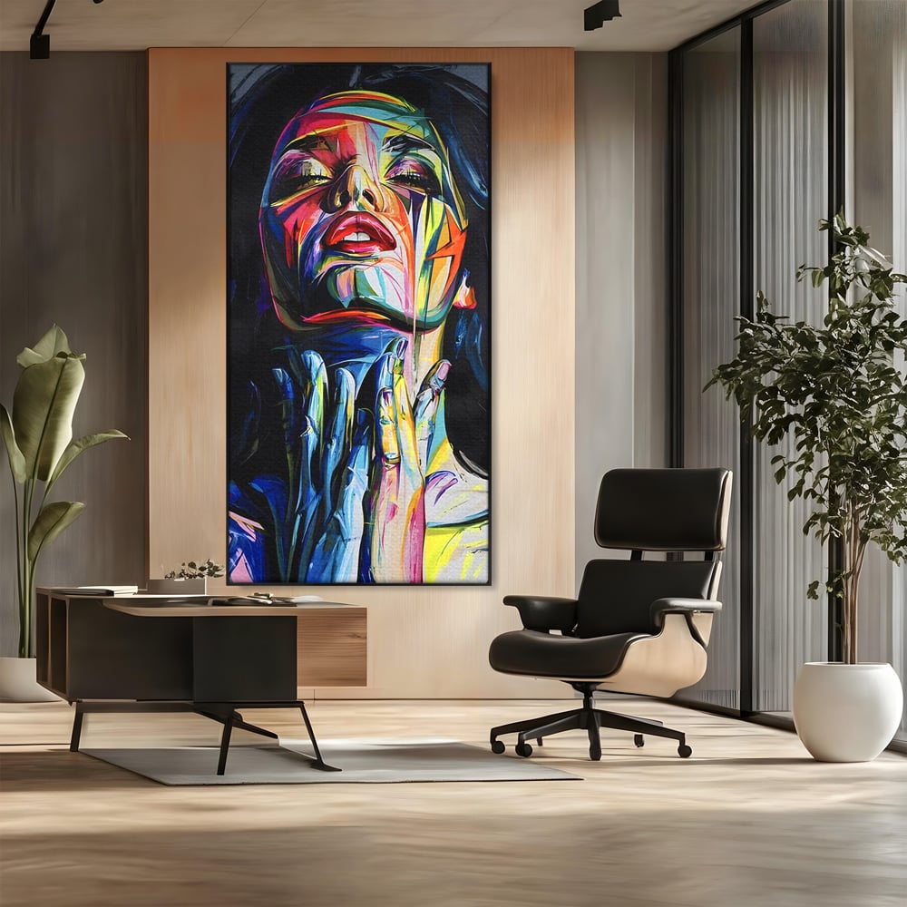 Tablou Canvas Premium LuxCanva® B1110, Femeia Senzuala,Living, Abstract, Multicolor, Femeie, Sexy, Par Lung, Dormitor, Senzualitate, Culori Vibrante