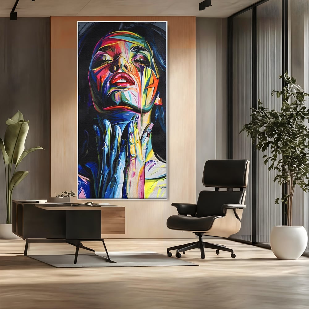 Tablou Canvas Premium LuxCanva® B1110, Femeia Senzuala,Living, Abstract, Multicolor, Femeie, Sexy, Par Lung, Dormitor, Senzualitate, Culori Vibrante
