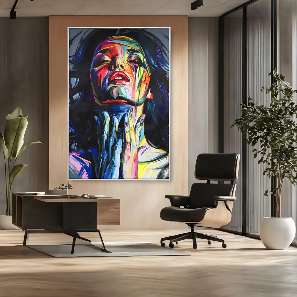Tablou Canvas Premium LuxCanva® B1110, Femeia Senzuala,Living, Abstract, Multicolor, Femeie, Sexy, Par Lung, Dormitor, Senzualitate, Culori Vibrante