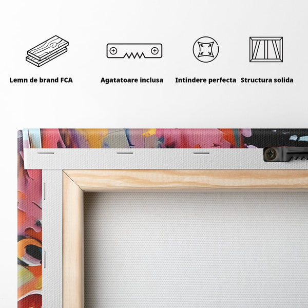 Tablou Canvas Premium LuxCanva® B1113, El Si Ea , Culori, Living, Fata, Baiat, Dormitor, Iubire, Priviri, Chipuri, Culori Vibrante