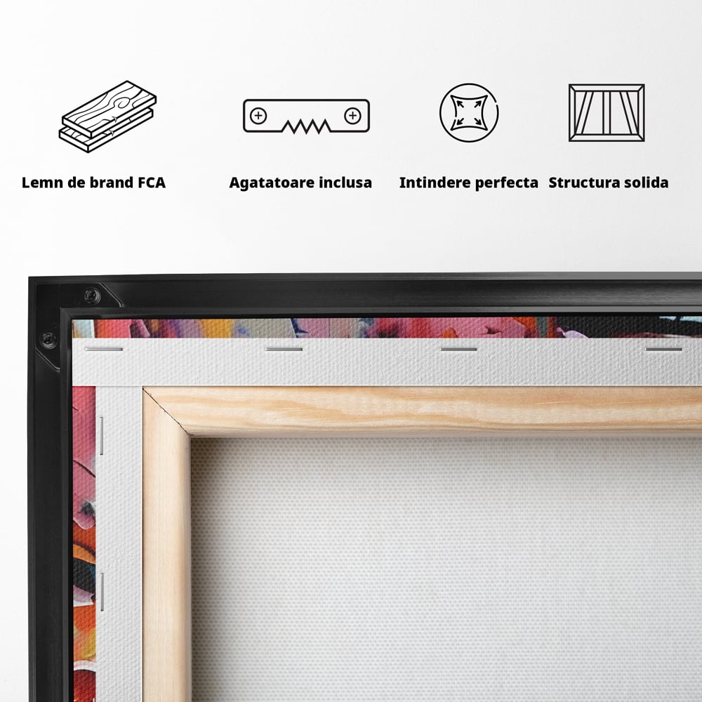 Tablou Canvas Premium LuxCanva® B1113, El Si Ea , Culori, Living, Fata, Baiat, Dormitor, Iubire, Priviri, Chipuri, Culori Vibrante