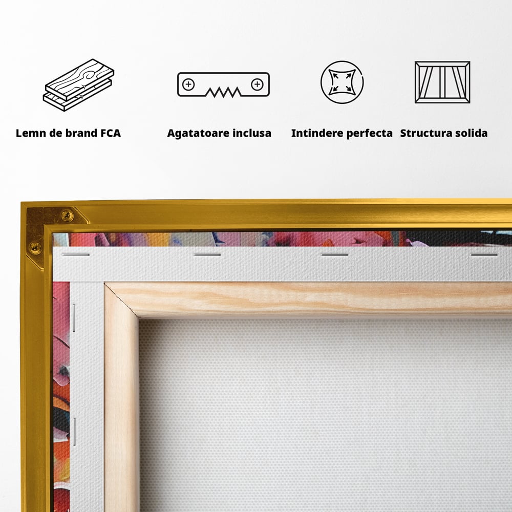 Tablou Canvas Premium LuxCanva® B1113, El Si Ea , Culori, Living, Fata, Baiat, Dormitor, Iubire, Priviri, Chipuri, Culori Vibrante