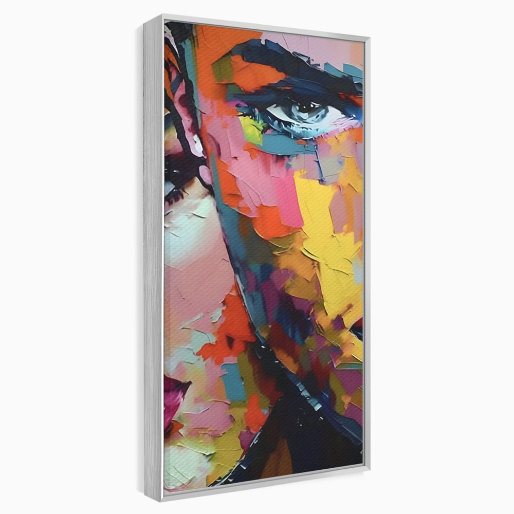 Tablou Canvas Premium LuxCanva® B1113, El Si Ea , Culori, Living, Fata, Baiat, Dormitor, Iubire, Priviri, Chipuri, Culori Vibrante