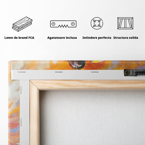 Tablou Canvas Premium LuxCanva® B1114, Fata Cantand La Pian , Muzica, Pian, Living, Portativ, Dormitor, Clape, Culori Vibrante