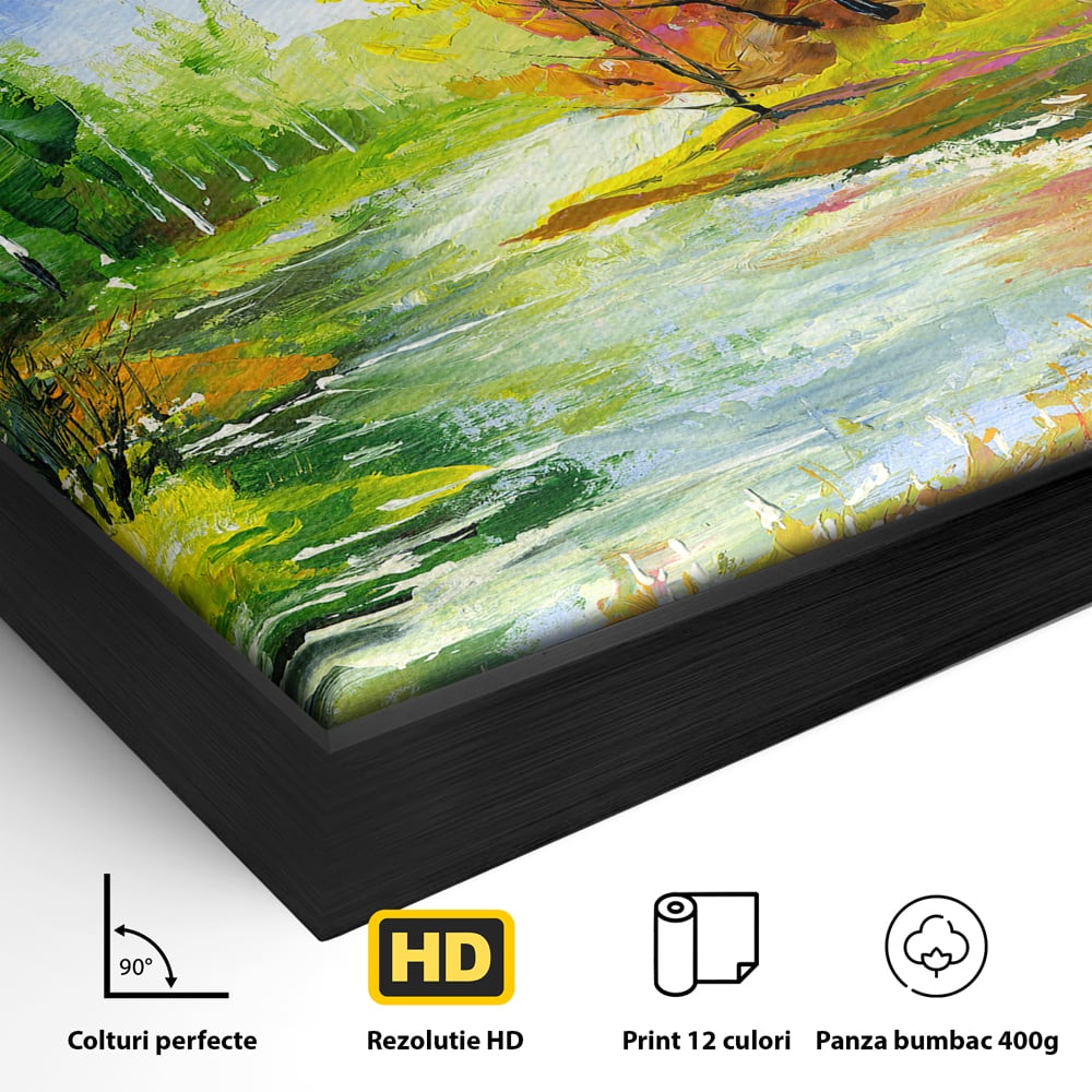 Tablou Canvas Premium LuxCanva® B1115, Frumusetea Naturii , Natura, Dormitor, Padure, Living, Pomi, Culori Vibrante