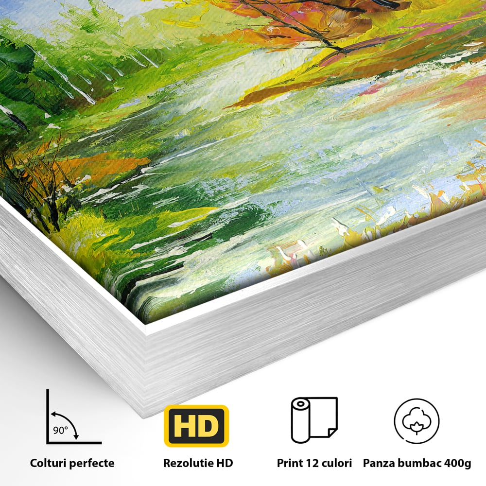 Tablou Canvas Premium LuxCanva® B1115, Frumusetea Naturii , Natura, Dormitor, Padure, Living, Pomi, Culori Vibrante