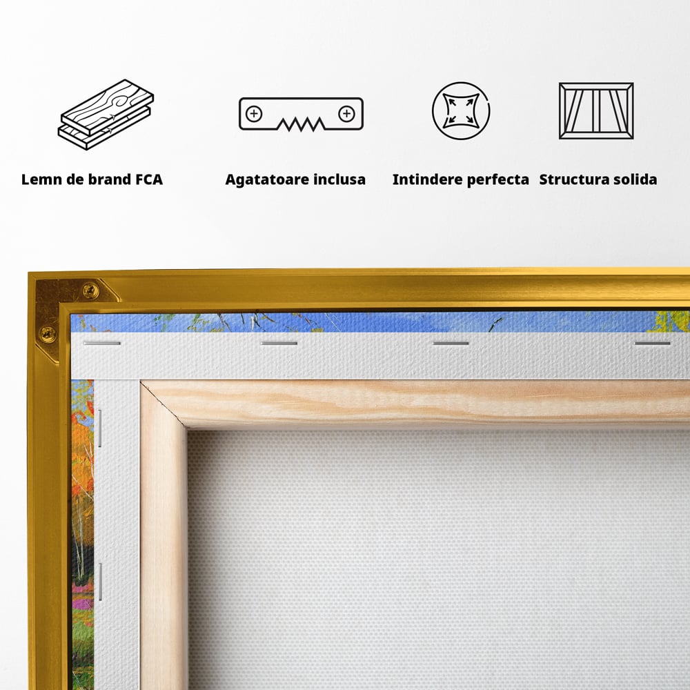 Tablou Canvas Premium LuxCanva® B1115, Frumusetea Naturii , Natura, Dormitor, Padure, Living, Pomi, Culori Vibrante