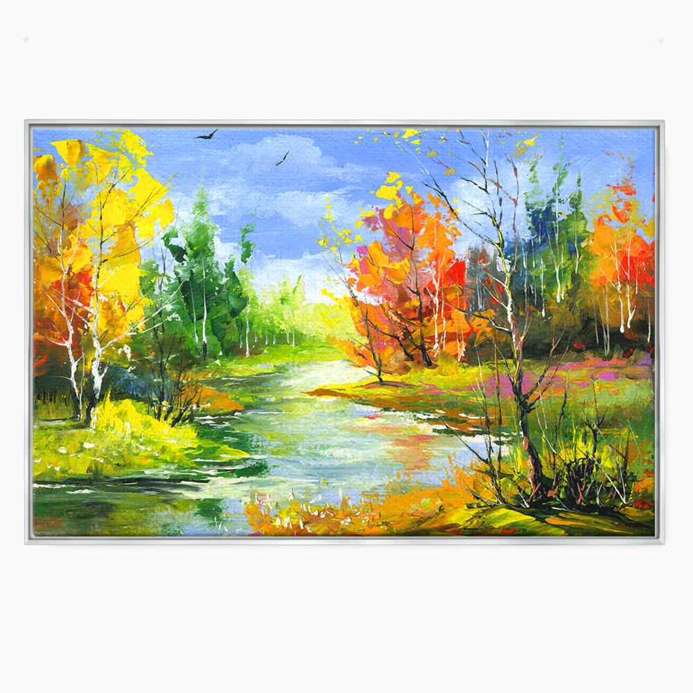 Tablou Canvas Premium LuxCanva® B1115, Frumusetea Naturii , Natura, Dormitor, Padure, Living, Pomi, Culori Vibrante