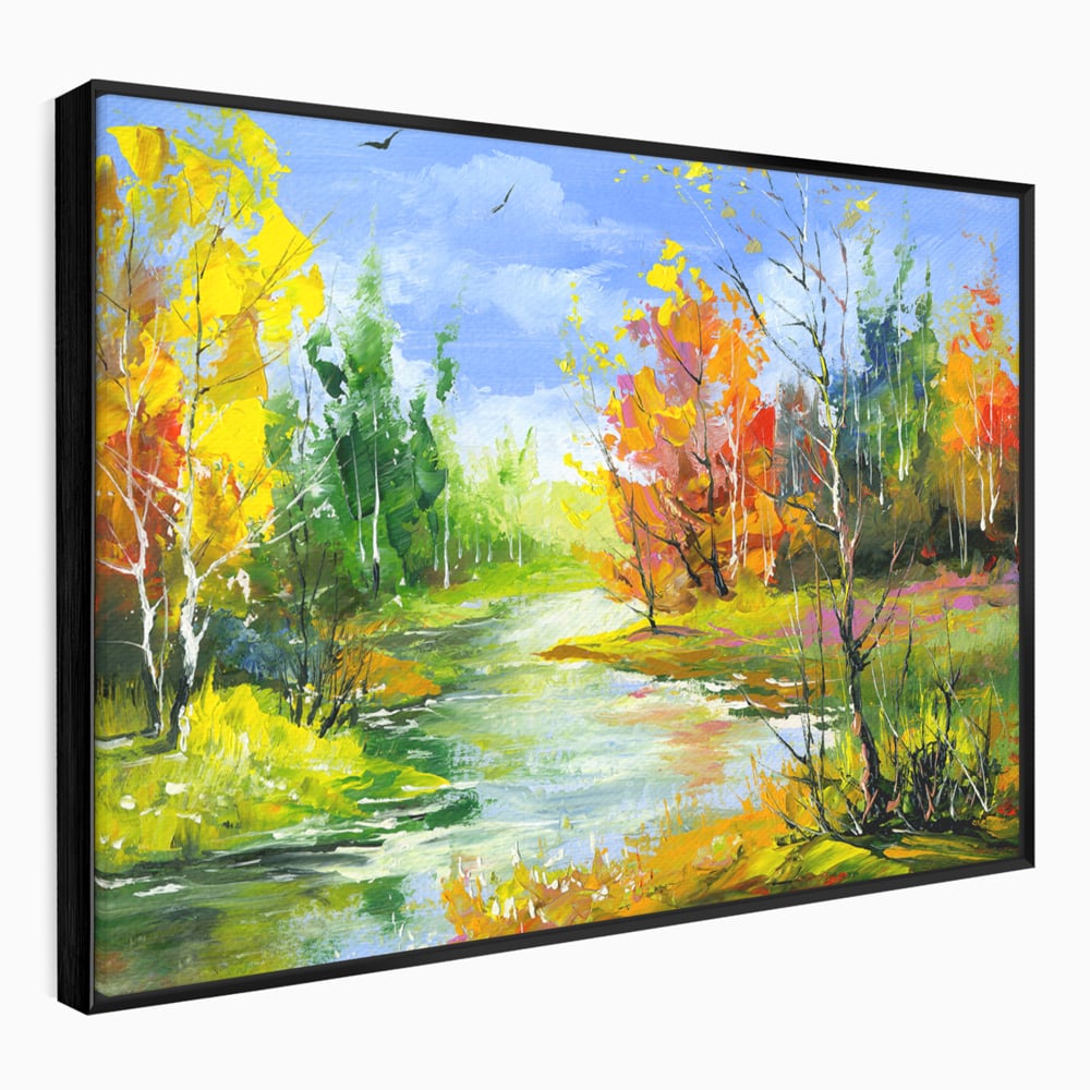 Tablou Canvas Premium LuxCanva® B1115, Frumusetea Naturii , Natura, Dormitor, Padure, Living, Pomi, Culori Vibrante