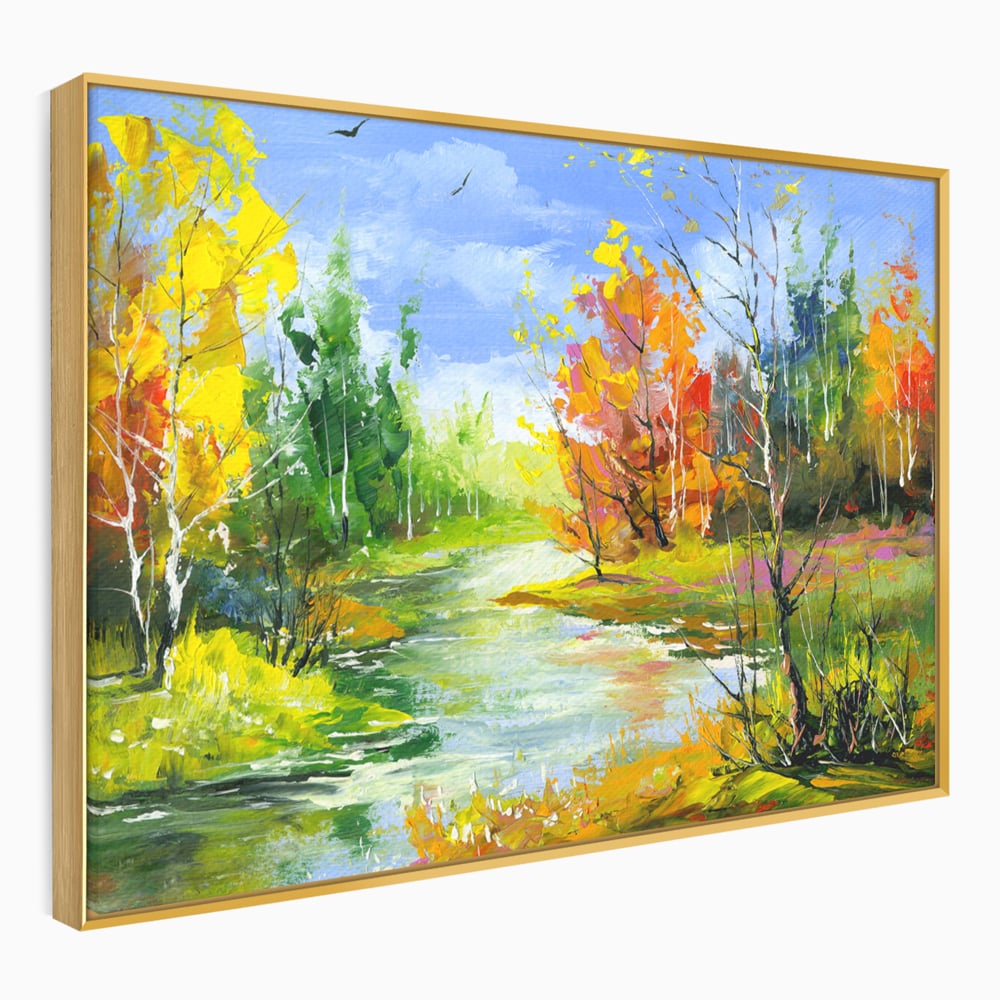 Tablou Canvas Premium LuxCanva® B1115, Frumusetea Naturii , Natura, Dormitor, Padure, Living, Pomi, Culori Vibrante