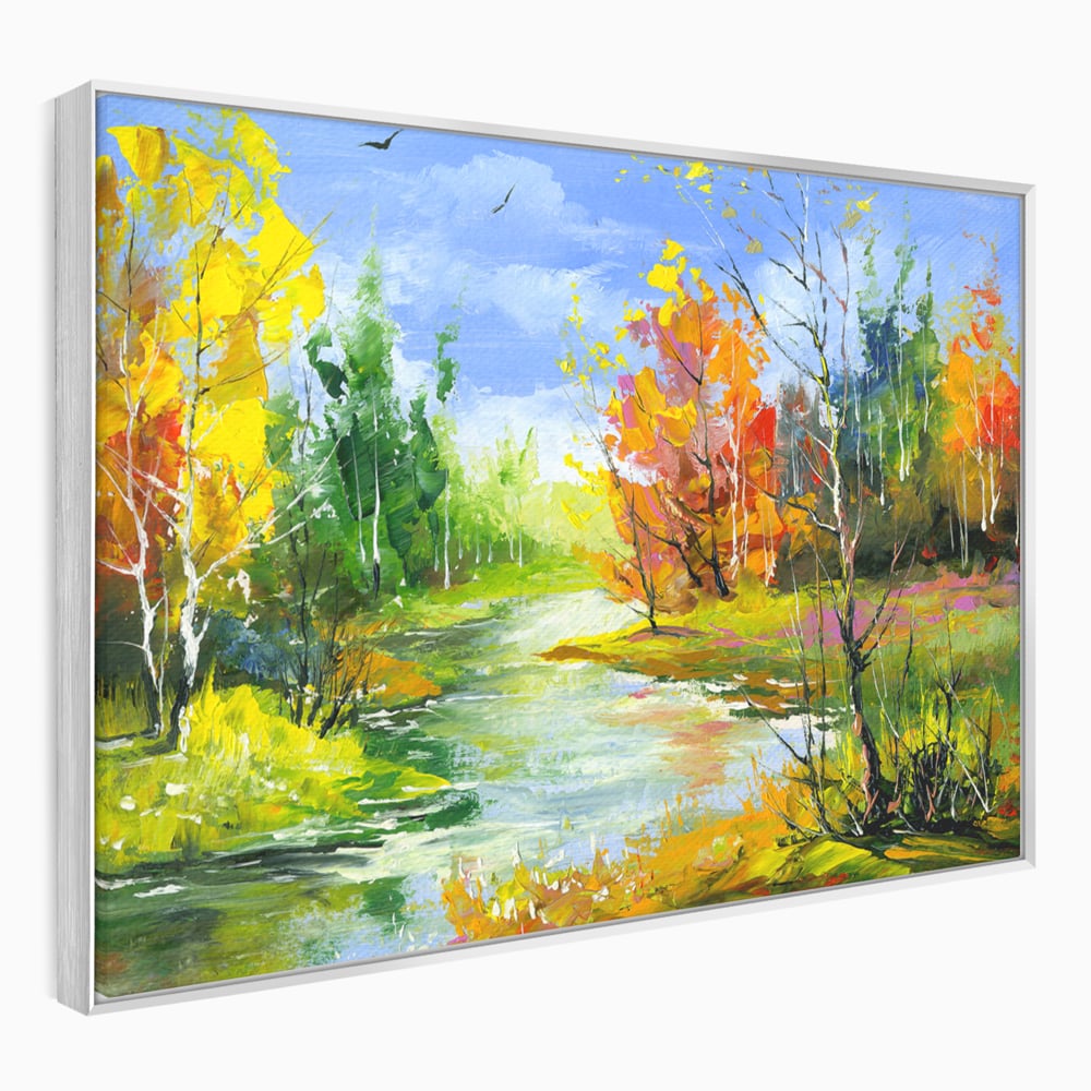 Tablou Canvas Premium LuxCanva® B1115, Frumusetea Naturii , Natura, Dormitor, Padure, Living, Pomi, Culori Vibrante