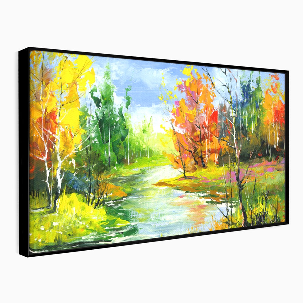 Tablou Canvas Premium LuxCanva® B1115, Frumusetea Naturii , Natura, Dormitor, Padure, Living, Pomi, Culori Vibrante