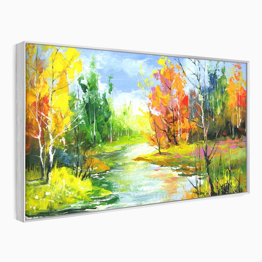 Tablou Canvas Premium LuxCanva® B1115, Frumusetea Naturii , Natura, Dormitor, Padure, Living, Pomi, Culori Vibrante