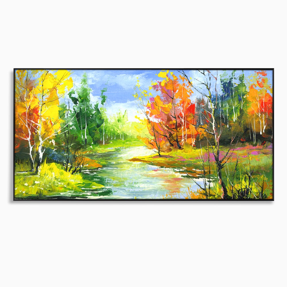 Tablou Canvas Premium LuxCanva® B1115, Frumusetea Naturii , Natura, Dormitor, Padure, Living, Pomi, Culori Vibrante