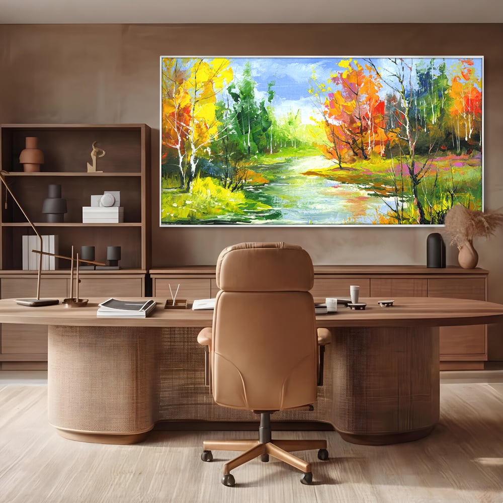 Tablou Canvas Premium LuxCanva® B1115, Frumusetea Naturii , Natura, Dormitor, Padure, Living, Pomi, Culori Vibrante