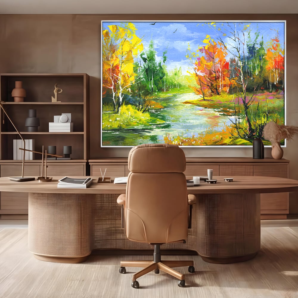 Tablou Canvas Premium LuxCanva® B1115, Frumusetea Naturii , Natura, Dormitor, Padure, Living, Pomi, Culori Vibrante