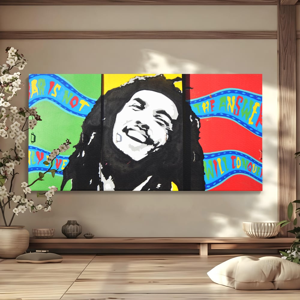 Tablou Canvas Premium LuxCanva® B1116, The Great Bob Marley , Muzician, Jamaica, Dormitor, Reggae, Living, Culori Vibrante