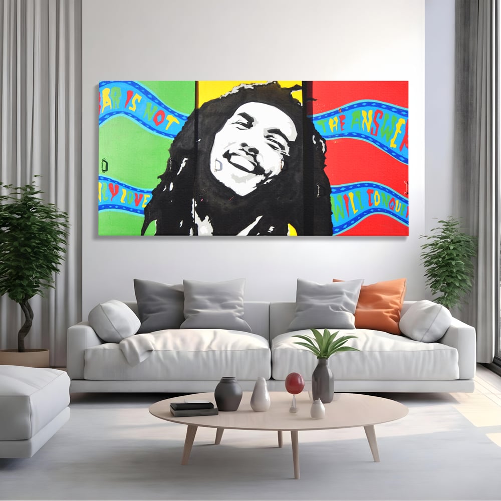 Tablou Canvas Premium LuxCanva® B1116, The Great Bob Marley , Muzician, Jamaica, Dormitor, Reggae, Living, Culori Vibrante