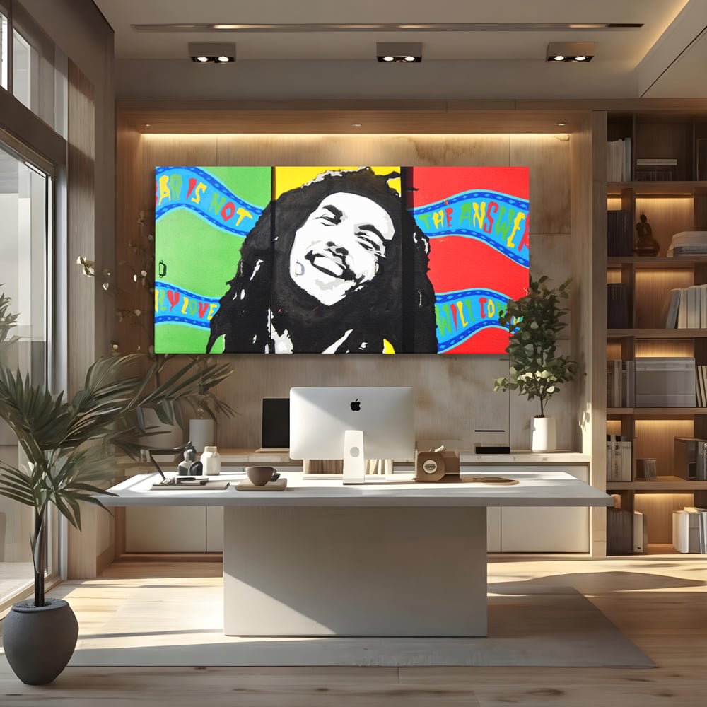 Tablou Canvas Premium LuxCanva® B1116, The Great Bob Marley , Muzician, Jamaica, Dormitor, Reggae, Living, Culori Vibrante