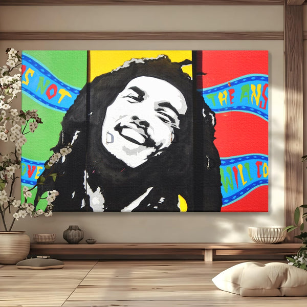 Tablou Canvas Premium LuxCanva® B1116, The Great Bob Marley , Muzician, Jamaica, Dormitor, Reggae, Living, Culori Vibrante
