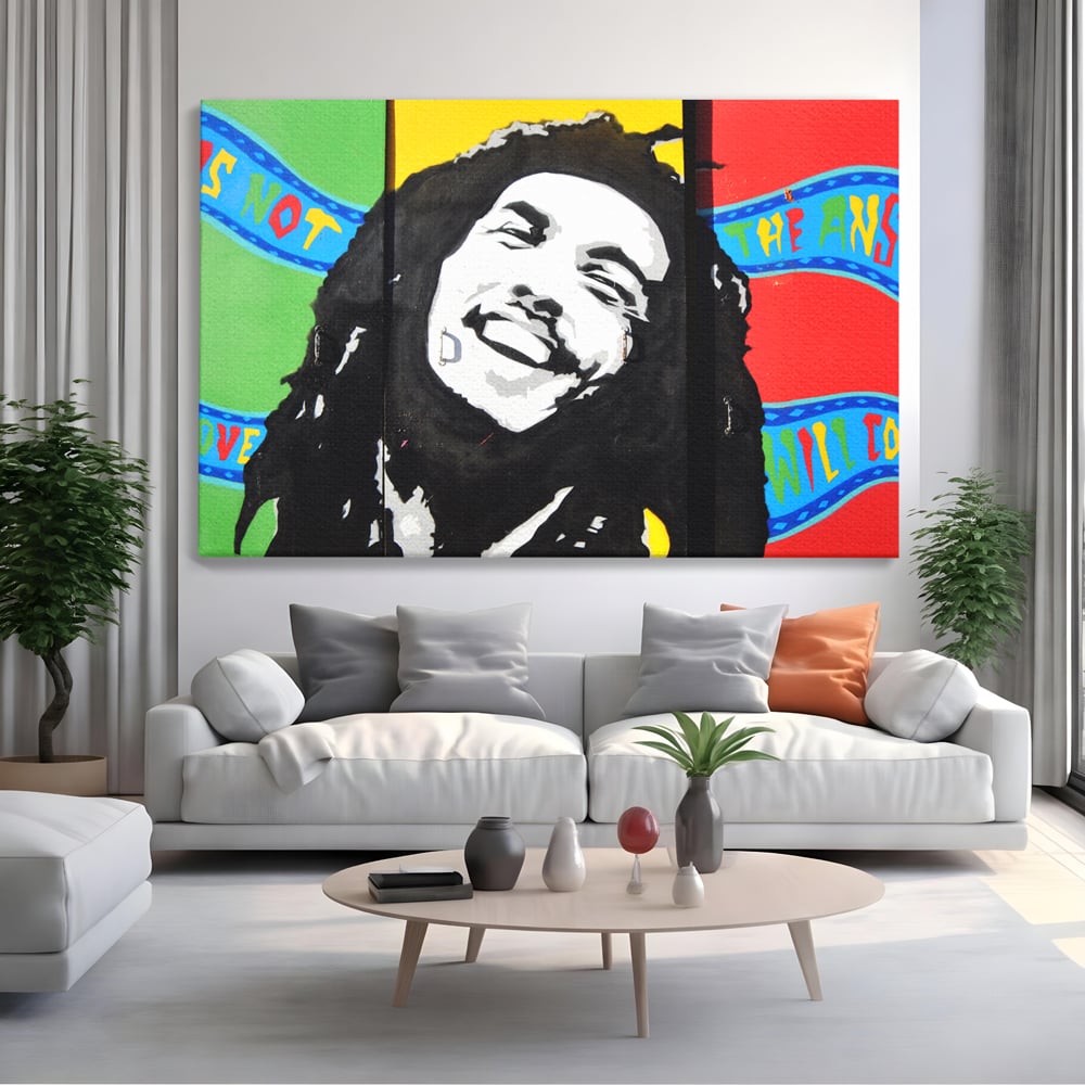 Tablou Canvas Premium LuxCanva® B1116, The Great Bob Marley , Muzician, Jamaica, Dormitor, Reggae, Living, Culori Vibrante