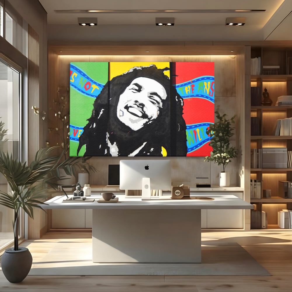 Tablou Canvas Premium LuxCanva® B1116, The Great Bob Marley , Muzician, Jamaica, Dormitor, Reggae, Living, Culori Vibrante