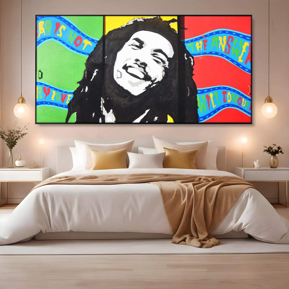 Tablou Canvas Premium LuxCanva® B1116, The Great Bob Marley , Muzician, Jamaica, Dormitor, Reggae, Living, Culori Vibrante