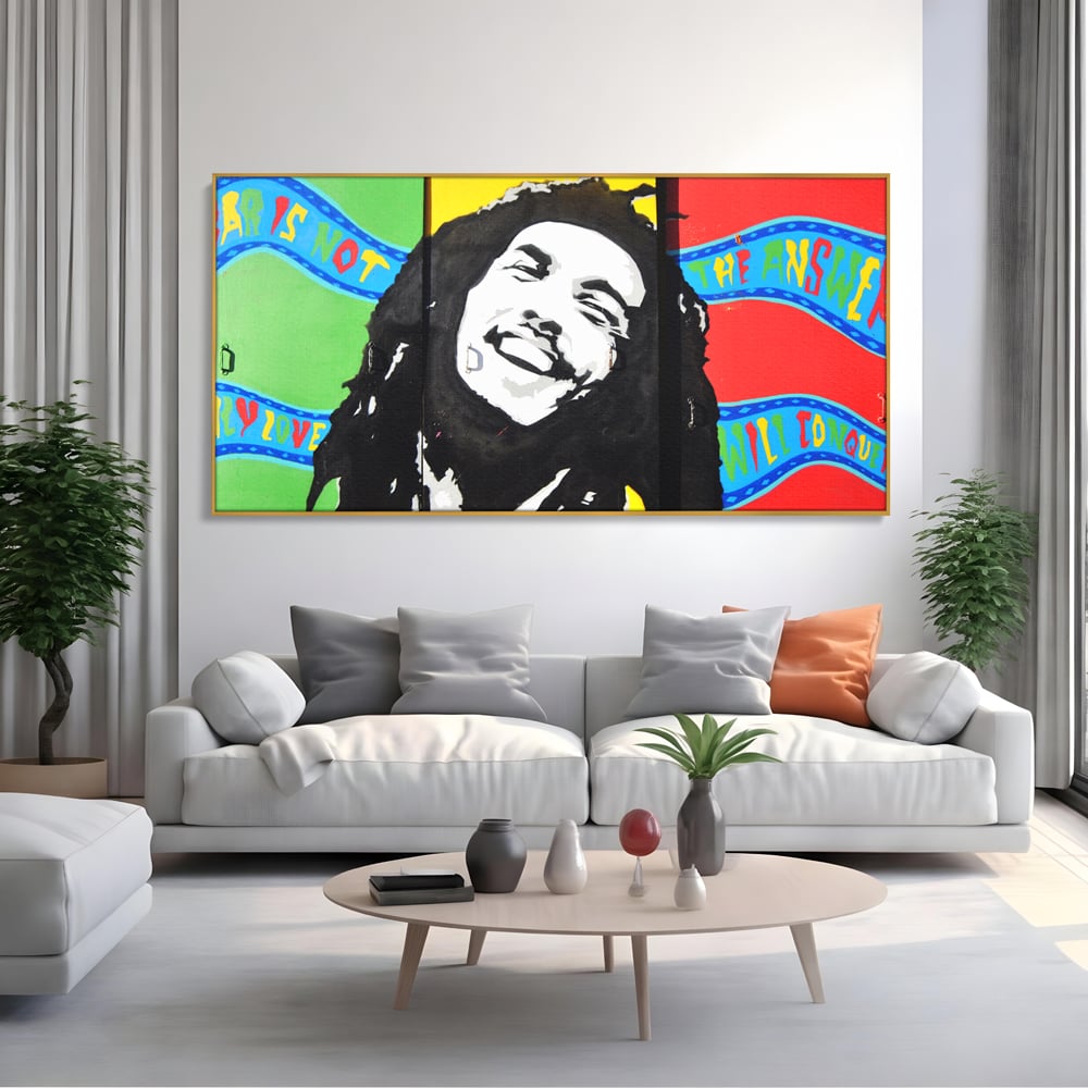 Tablou Canvas Premium LuxCanva® B1116, The Great Bob Marley , Muzician, Jamaica, Dormitor, Reggae, Living, Culori Vibrante