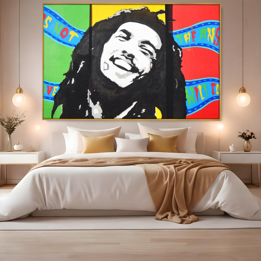 Tablou Canvas Premium LuxCanva® B1116, The Great Bob Marley , Muzician, Jamaica, Dormitor, Reggae, Living, Culori Vibrante