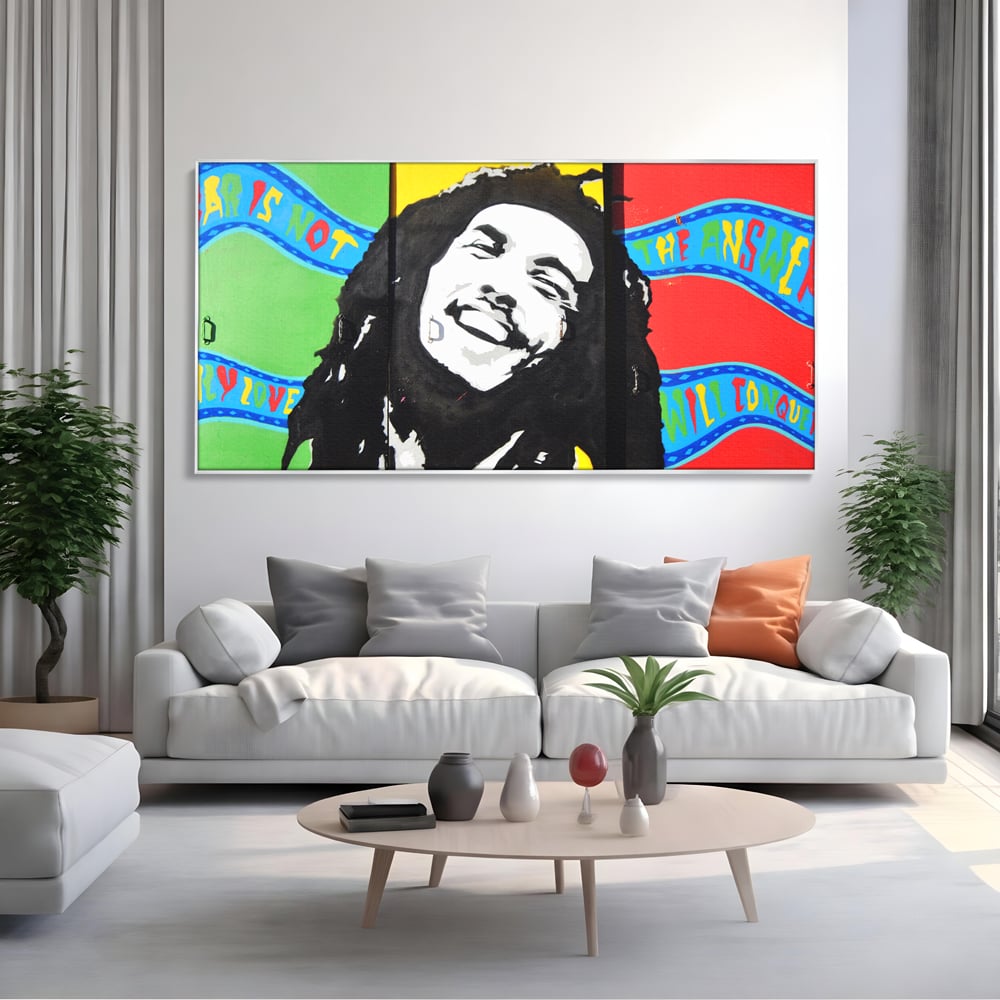 Tablou Canvas Premium LuxCanva® B1116, The Great Bob Marley , Muzician, Jamaica, Dormitor, Reggae, Living, Culori Vibrante
