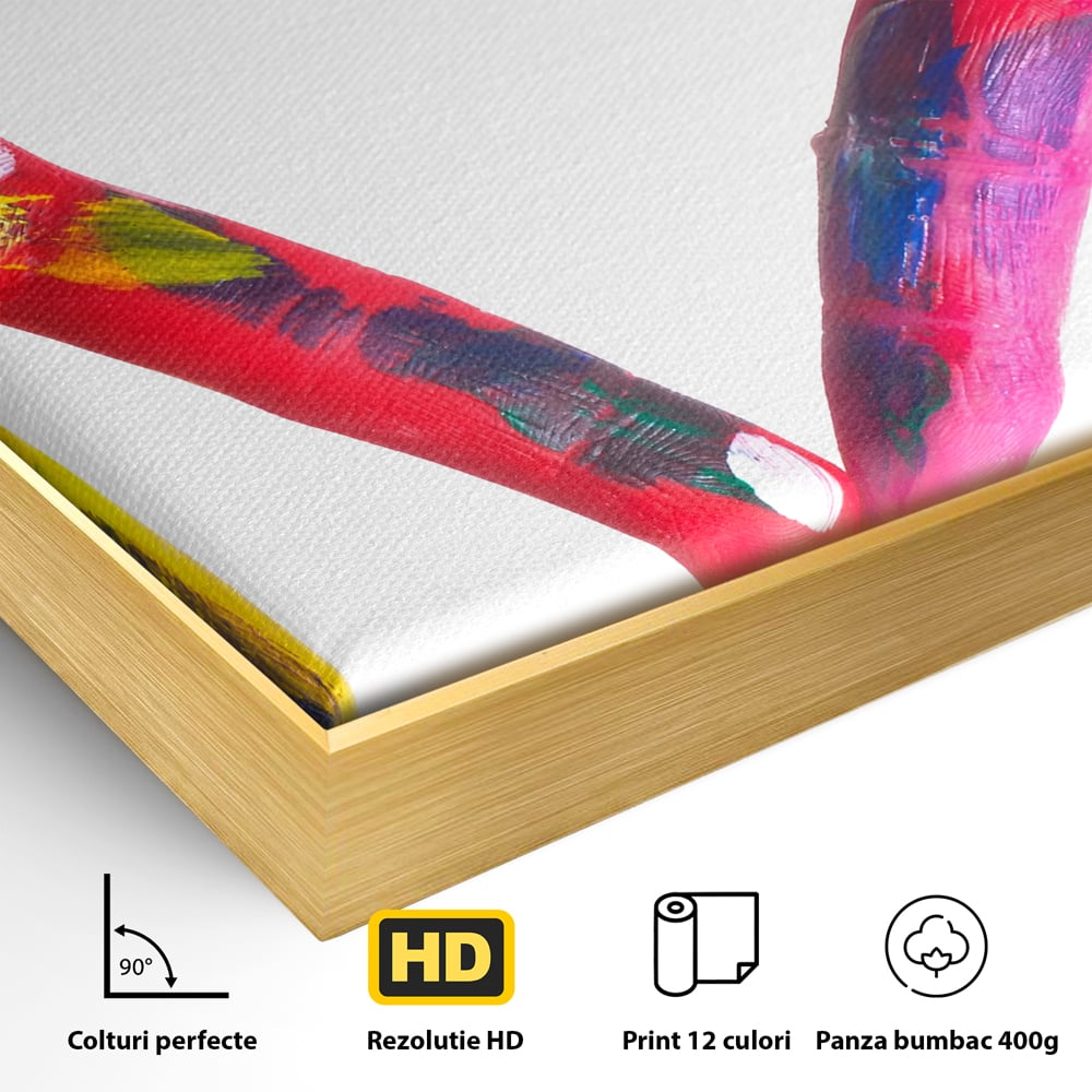 Tablou Canvas Premium LuxCanva® B1117, Loving Hands ,  Living, Inima, Maini, Dragoste, Iubiti, Sentimente, Culori Vibrante