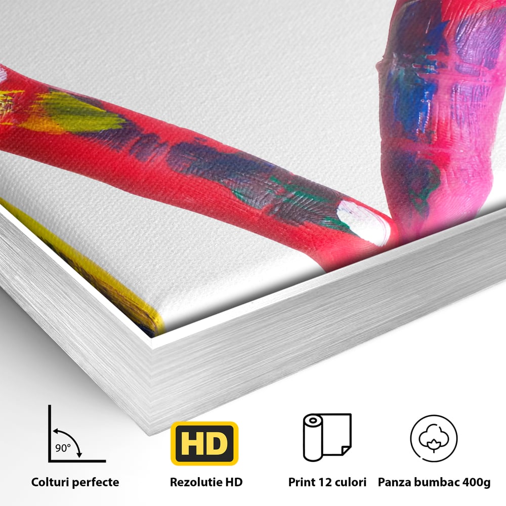 Tablou Canvas Premium LuxCanva® B1117, Loving Hands ,  Living, Inima, Maini, Dragoste, Iubiti, Sentimente, Culori Vibrante