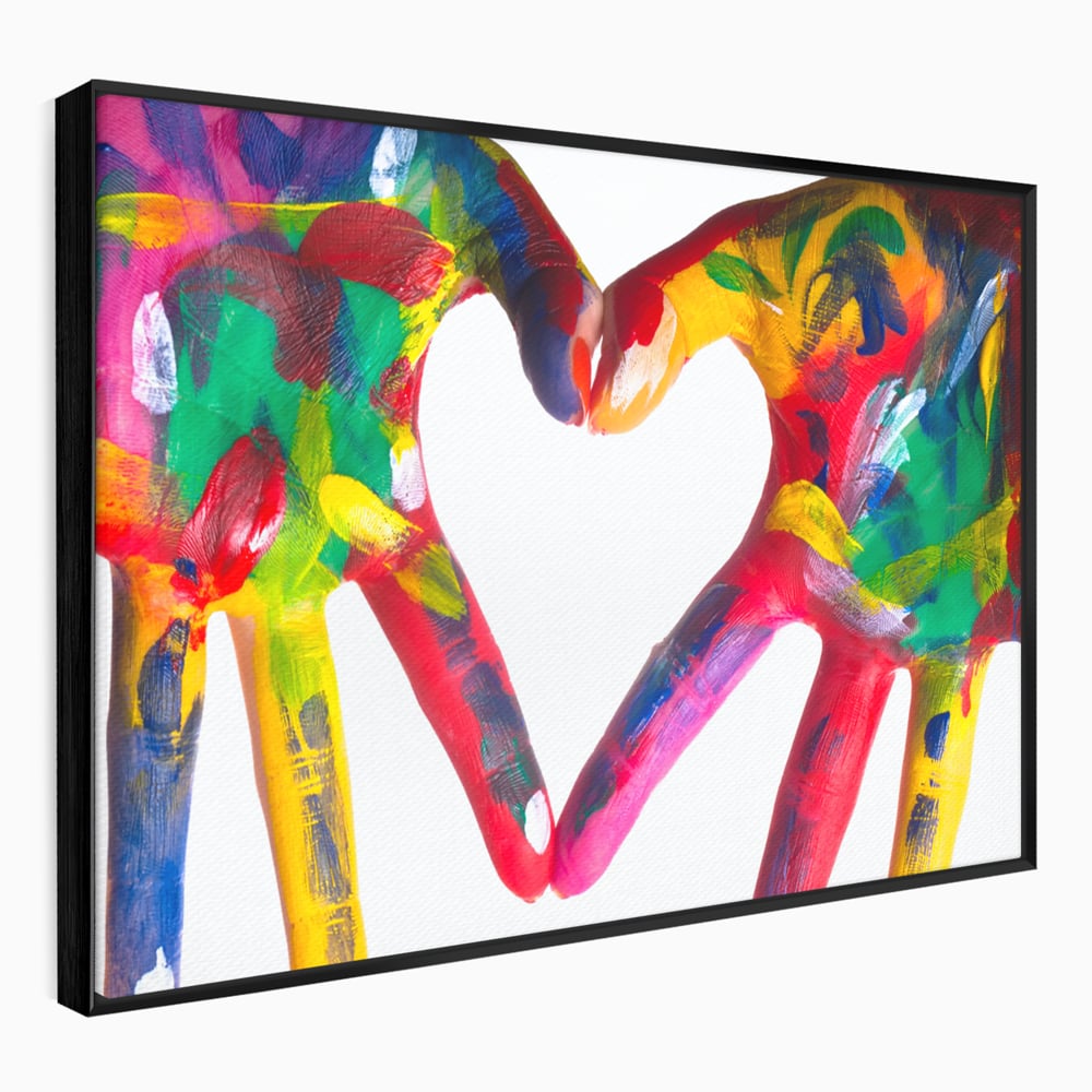 Tablou Canvas Premium LuxCanva® B1117, Loving Hands ,  Living, Inima, Maini, Dragoste, Iubiti, Sentimente, Culori Vibrante
