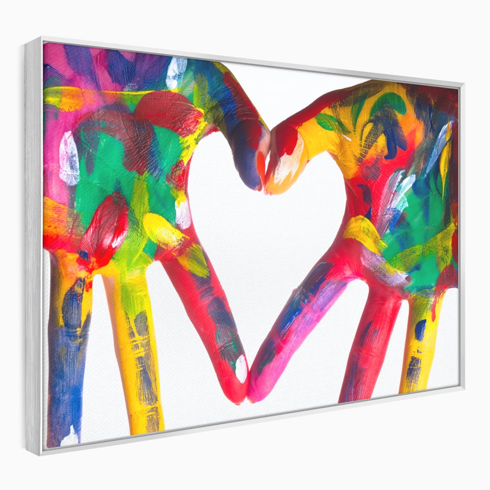 Tablou Canvas Premium LuxCanva® B1117, Loving Hands ,  Living, Inima, Maini, Dragoste, Iubiti, Sentimente, Culori Vibrante