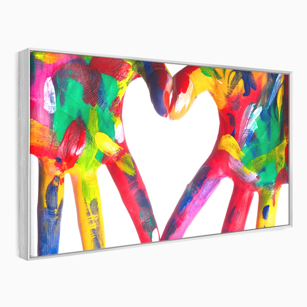 Tablou Canvas Premium LuxCanva® B1117, Loving Hands ,  Living, Inima, Maini, Dragoste, Iubiti, Sentimente, Culori Vibrante