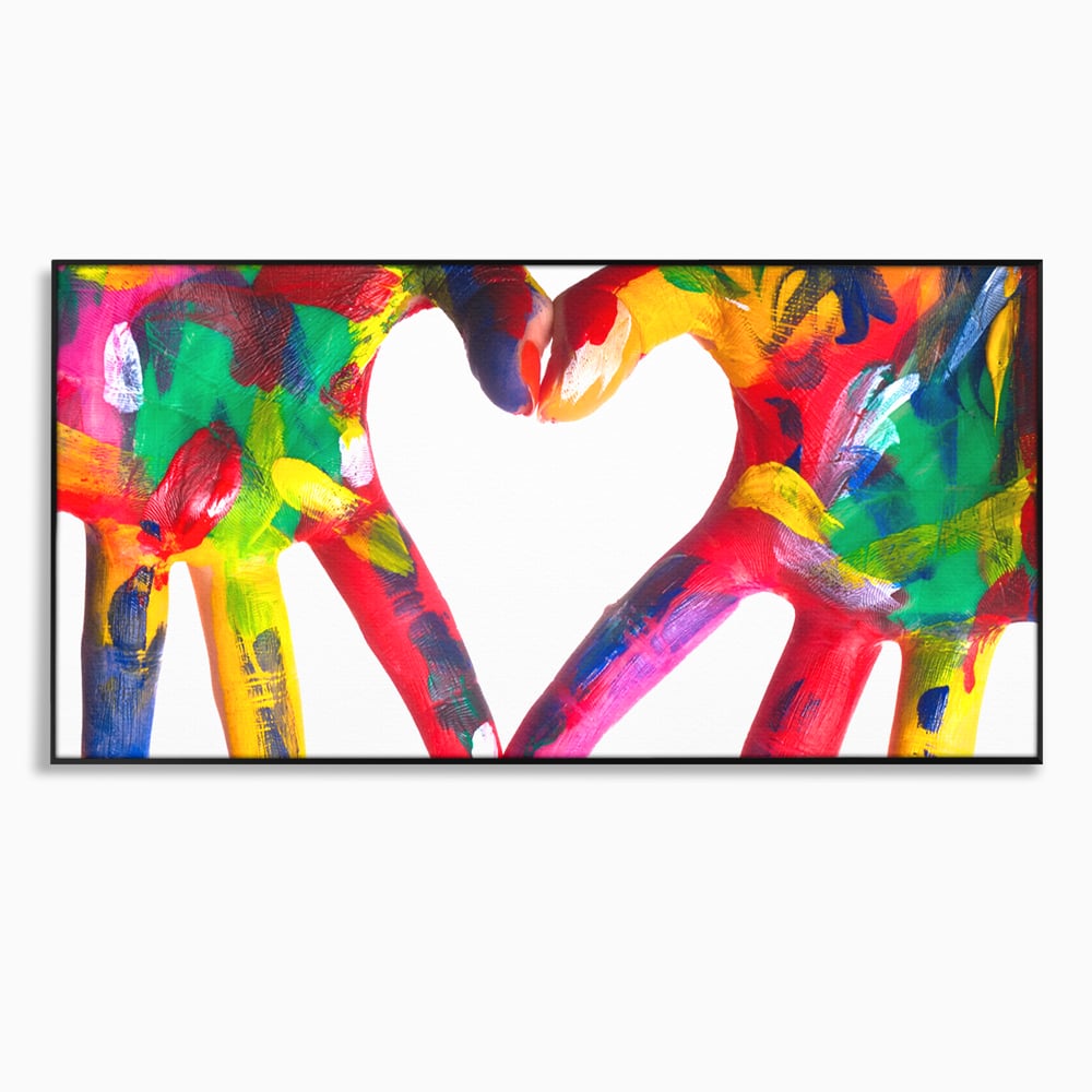 Tablou Canvas Premium LuxCanva® B1117, Loving Hands ,  Living, Inima, Maini, Dragoste, Iubiti, Sentimente, Culori Vibrante