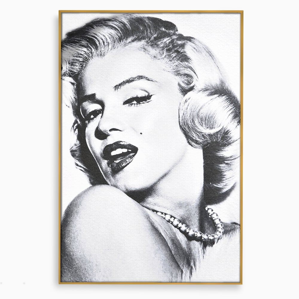 Tablou Canvas Premium LuxCanva® B1118, The Amazing Marilyn Monroe ,Living, Blonda, Actrita, Sex Simbol, PlayBoy, Dormitor, Alb Si Negru