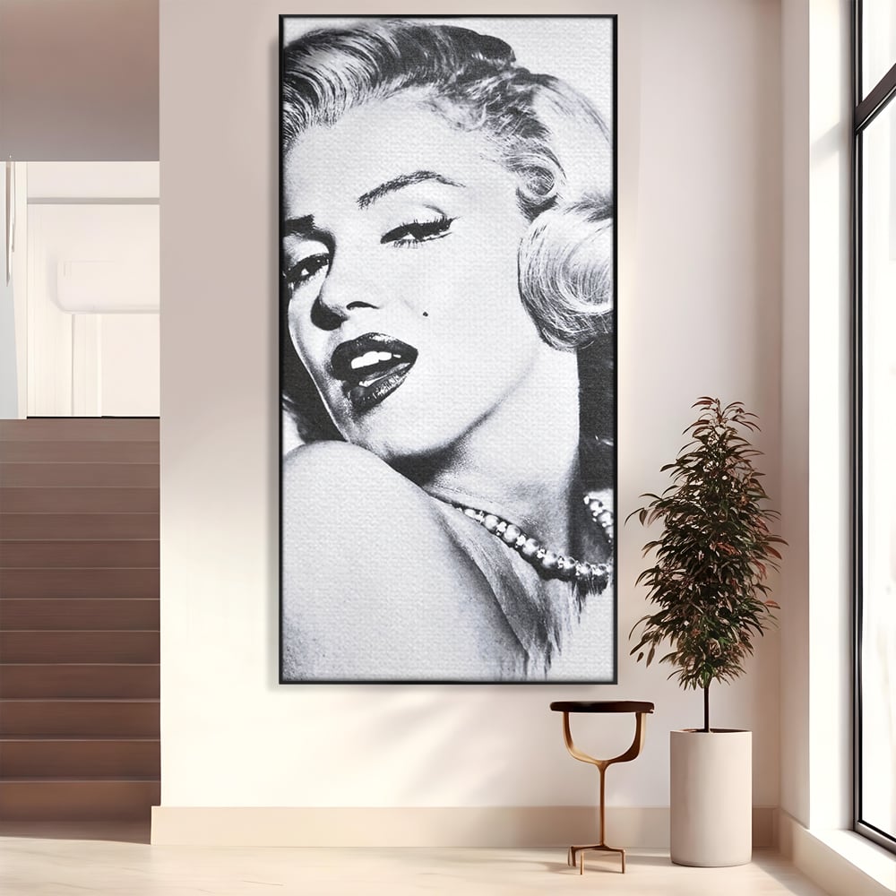 Tablou Canvas Premium LuxCanva® B1118, The Amazing Marilyn Monroe ,Living, Blonda, Actrita, Sex Simbol, PlayBoy, Dormitor, Alb Si Negru