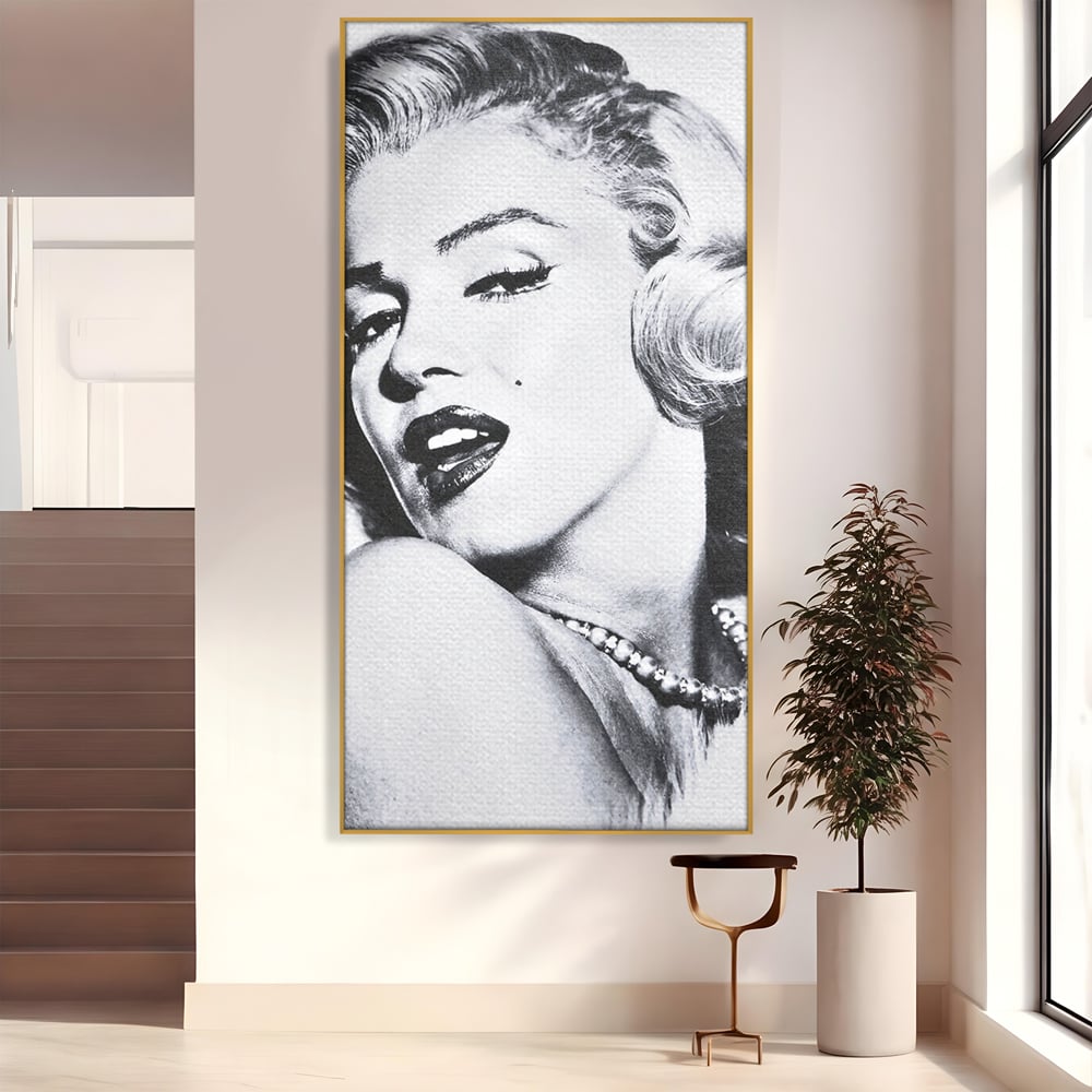 Tablou Canvas Premium LuxCanva® B1118, The Amazing Marilyn Monroe ,Living, Blonda, Actrita, Sex Simbol, PlayBoy, Dormitor, Alb Si Negru