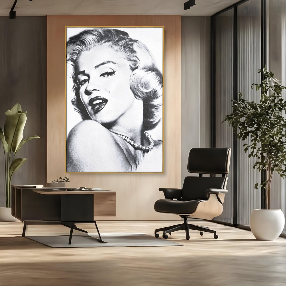 Tablou Canvas Premium LuxCanva® B1118, The Amazing Marilyn Monroe ,Living, Blonda, Actrita, Sex Simbol, PlayBoy, Dormitor, Alb Si Negru
