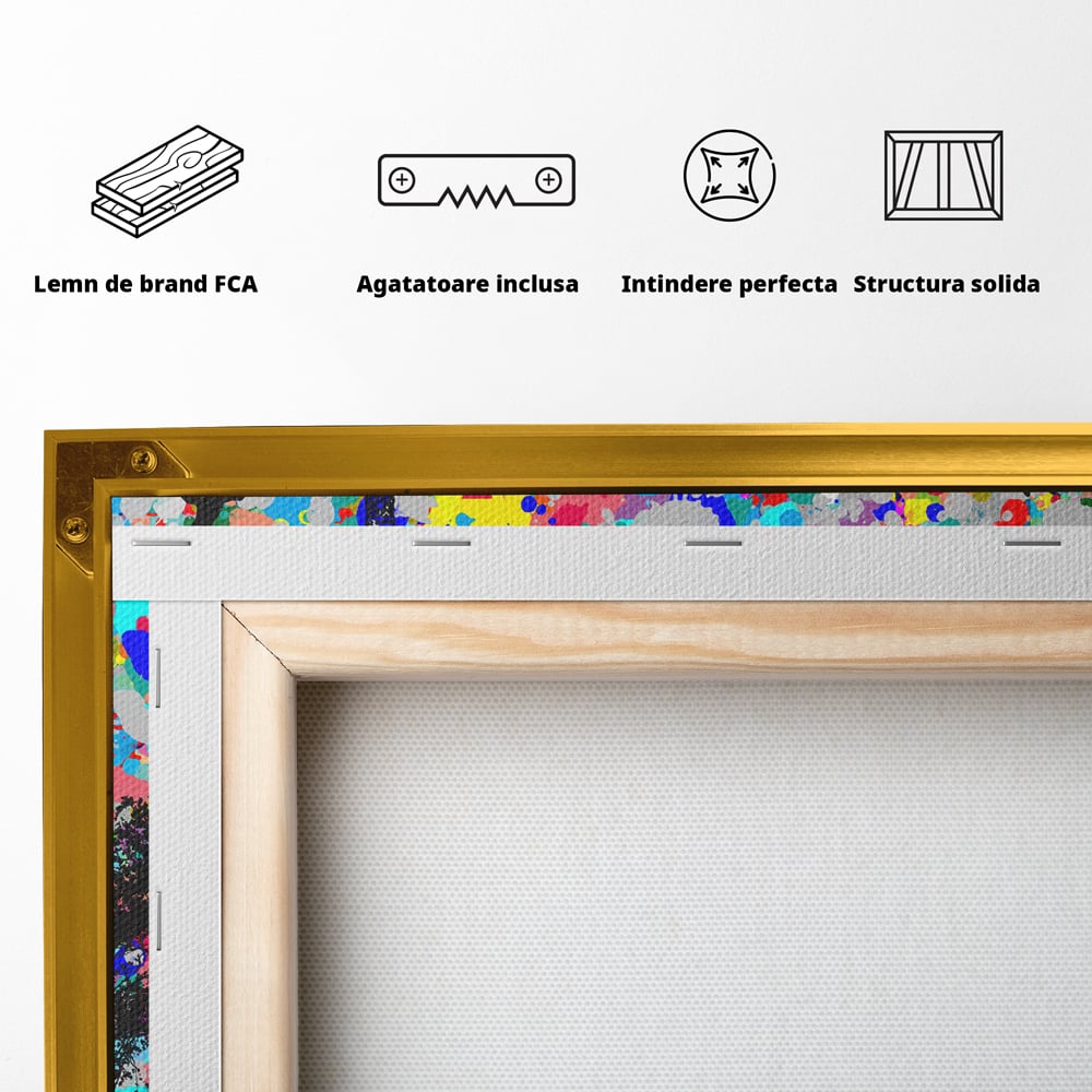 Tablou Canvas Premium LuxCanva® B1119, Love In Paris , Living, Paris, Umbrela, Indragostiti, Dormitor, Turnul Eiffel, Culori Vibrante