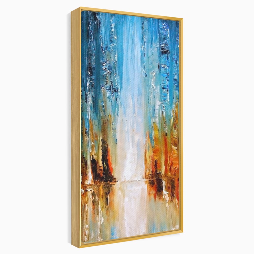 Tablou Canvas Premium LuxCanva® B1120, Abstract Cascade , Living, Abstract, Cascada, Albastru, Dormitor, Liniste, Culori Vibrante